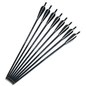 SHARROW 12pcs Flèches d arbalète en Carbone Mixte 18 20 22 Boulons d