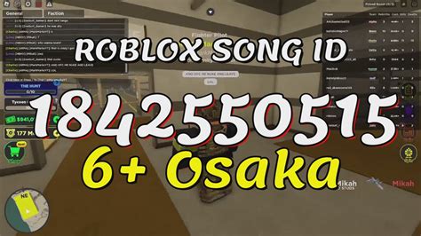 6 Osaka Roblox Song IDs Codes YouTube