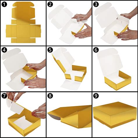 Kurtzy Gold Kraft Gift Boxes Pack Box Measures X X Cm Ebay