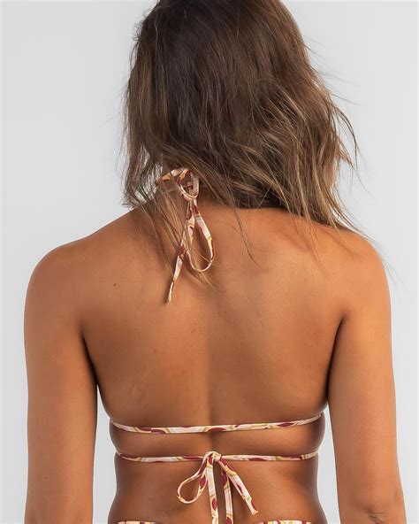 Shop Rhythm Maya Geo Wrap Slide Triangle Bikini Top In Pink Salt Fast