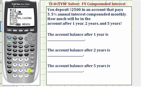 Ex TI84 TVM Solver Future Value With Compounded Interest YouTube