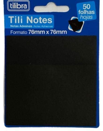 Tili Notes Preto Tilibra Notas Adesivas Folhas Mm X Mm