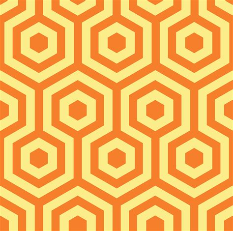 Seamless orange yellow pattern of hexagons. Warm yellow background for packaging 40688400 Vector ...