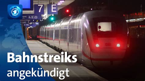 Lokführergewerkschaft GDL Neue Bahnstreiks ab Mittwoch YouTube