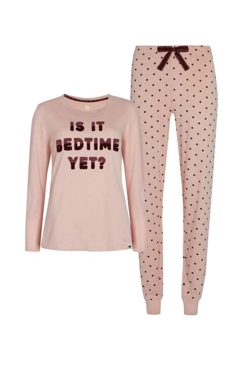 Primark Pink Fleece Pyjama Set Fleece Pajamas Pajama Outfits