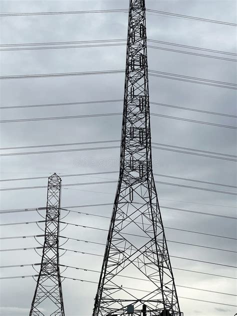 High Voltage Tower Electricity Pylon Stock Photo Image Of