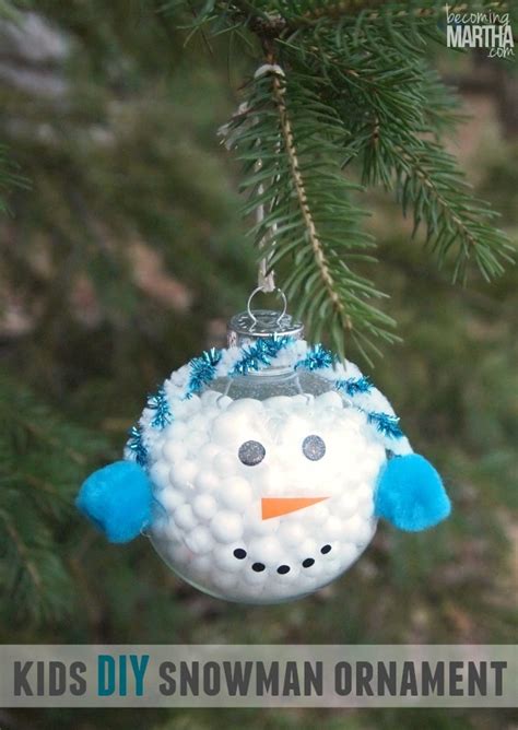 Glitter Snowmen Ornaments | AllFreeChristmasCrafts.com