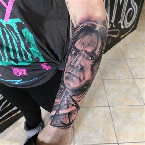 Harry Potter, Snape tattoo | Tattoo work, Tattoos, Portrait tattoo