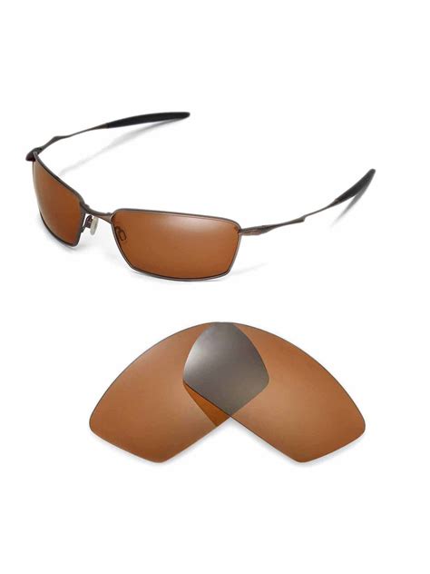 Walleva Brown Polarized Replacement Lenses For Oakley Square Whisker Sunglasses