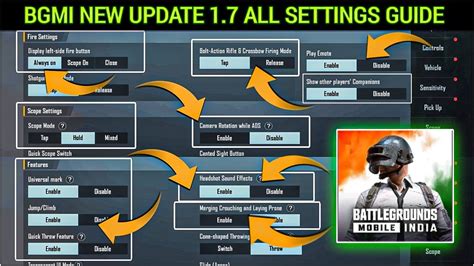 BGMI NEW UPDATE 1 7 ALL SETTINGS GUIDE BGMI 1 7 ALL BASIC SETTINGS