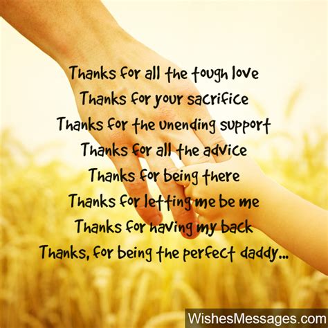 Thank You Poems For Dad Wishesmessages