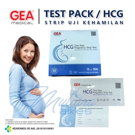 Box Isi Pcs Tes Pack Kehamilan Gea Test Pack Tespek Gea Hcg