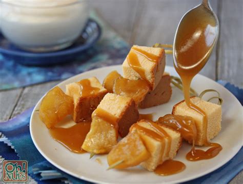 Honey Cake Skewers with Caramel Sauce for Rosh Hashanah Recipe | Oh ...