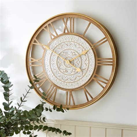 Decorative Skeleton Wall Clock 60cm Dunelm