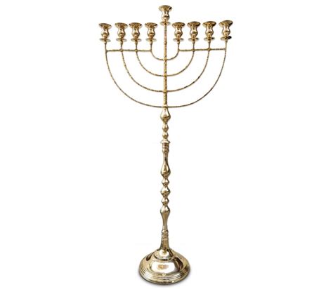 Jumbo Size Gold Chanukah Menorah For Synagogue Or Public Place