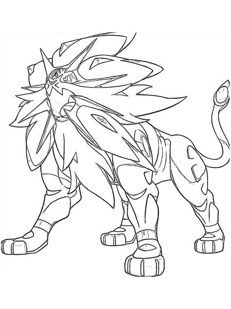 Pokemon Solgaleo Coloring Pages Free Printable The Best Porn Website