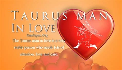 Taurus Man In Love Personality Traits | SunSigns.Org