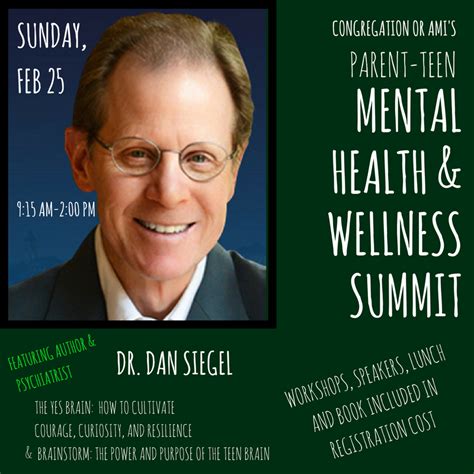 Mental Health And Wellness Summit Featuring Dr Dan Siegel