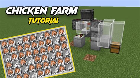 Minecraft Easy Automatic Chicken Farm Tutorial 1 19 Youtube