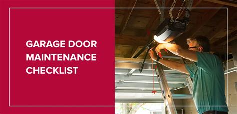 Garage Door Maintenance Checklist Quality Overhead Door