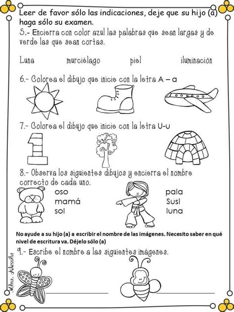 Evaluación Diagnóstica Para Primer Grado Materiales Educativos Para Maestras