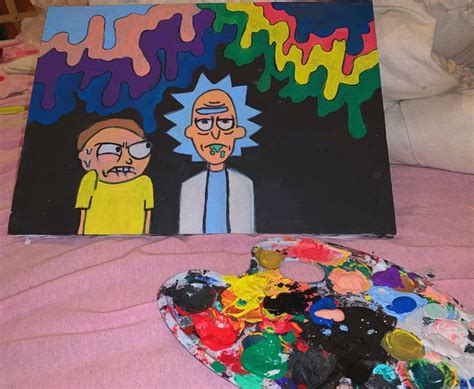 Rick and morty | Painting, Canvas, Art