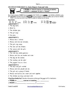 Identify The Verbs Worksheets Identify Verbs In A Sentence As Action