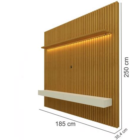 Painel Home Gelius Nobre Ripado ripas autênticas para TV de até 79