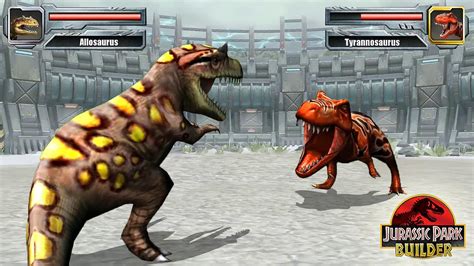 Allosaurus Vs T Rex Allosaurus Defeat T Rex Jurassic Tournament Jurassic Park Builder