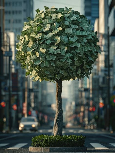 3d Rendering Of Money Tree Ai Generated Image