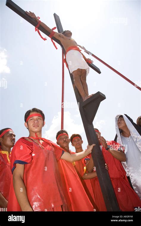 Crucifixion Of Flagellants Good Friday Lenten Rites San Pedro Cutud San Fernando Philippines