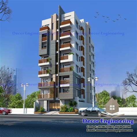 3D View Of 8 Storied Residential Building Our Services All Kinds Of