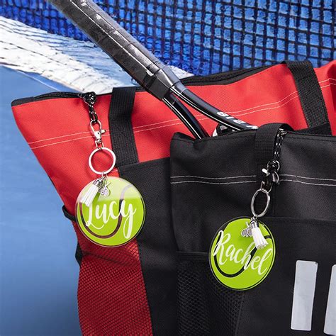 Personalized Name Acrylic Tennis Bag Tags Set Of 2 Custom Tennis Tag