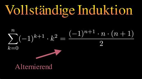 Beweise mit vollständiger Induktion Übung 12 Alternierende Summe