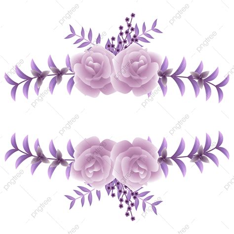 Watercolor Flower Wreath Vector Art Png Watercolor Purple Flower