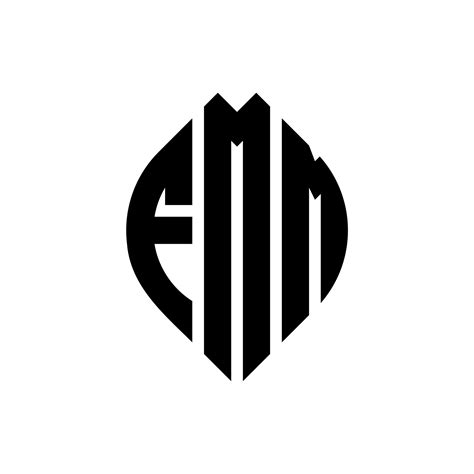 Diseño De Logotipo De Letra De Círculo Fmm Con Forma De Círculo Y