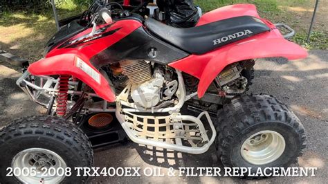 Trx Ex Oil Oil Filter Replacement Easy Youtube