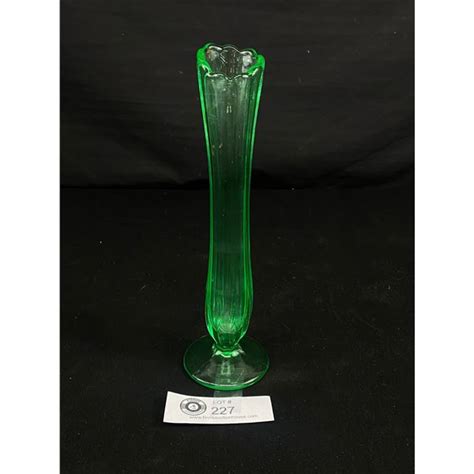 Vaseline Glass Uranium Glass Vase