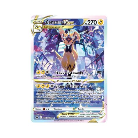 Carte Pokémon EB12 5 GG43 GG70 Zeraora VStar