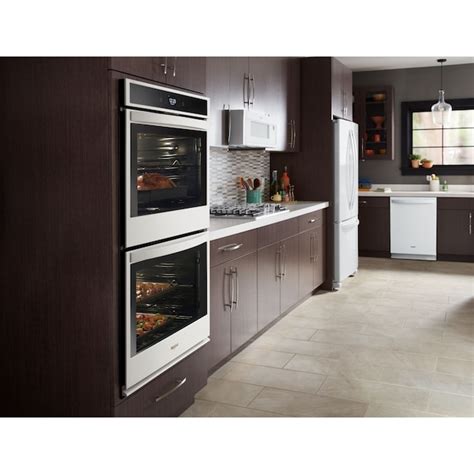 Whirlpool Smart 30 In Smart Double Electric Wall Oven White In The Double Electric Wall Ovens