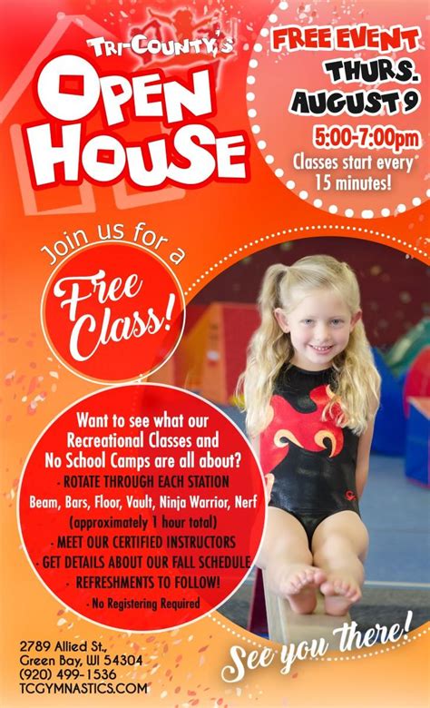 Open House Green Bay Tri County Gymnastics Cheer