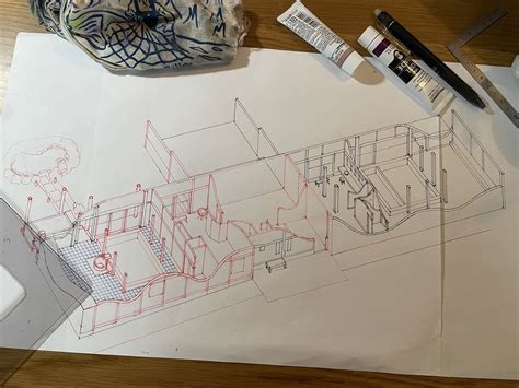 Enya Honami｜塩谷 歩波 On Twitter じっくりじっくり進めてます。 今は大浴場を描いてて、建物の下書きはあともう