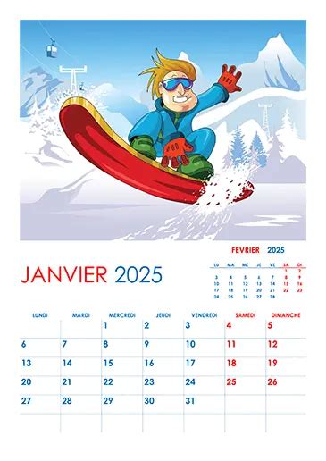 Calendrier Janvier 2025 Calendrier Su