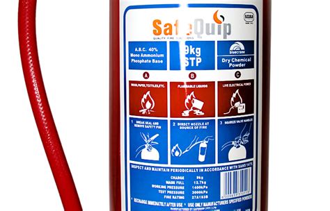 Dcp 9kg Fire Extinguisher Dry Chemical Extinguishers Safequip