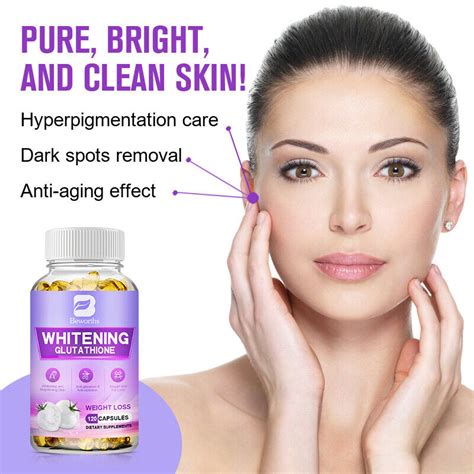 Glutathione Skin Whitening Capsules Collagen Antioxidant Anti Aging