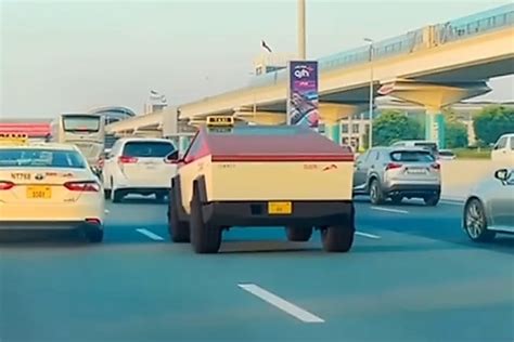 Todays Photos Tesla Cybertruck Taxi Spotted In Dubai Autojosh