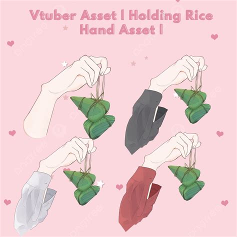 Vtuber Asset Holding Riceballs Hand Asset Etsy