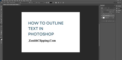 How To Outline Text In Photoshop In