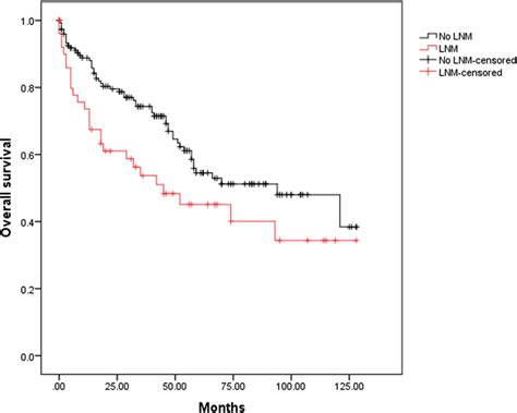 Kaplan Meier Curve Depicting The Overall Survival Of Patients With And