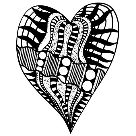 Zentangle Heart Stock Illustrations Zentangle Heart Stock